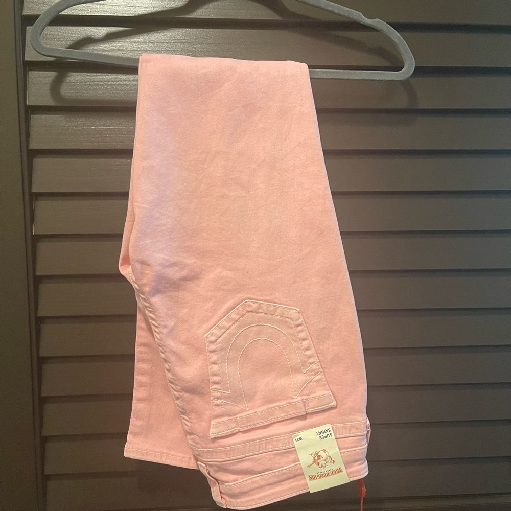 PINK W31 SUPPER DKINNY TRYE RELIGION JEANS